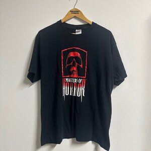 Y2K John Carpenter's Masters of Horror Promo Tshirt Graphic Book Movie Black Lar